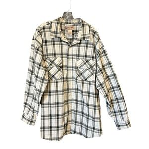 Big Mac authentic workwear shirt men XXL plaid white gray black button up